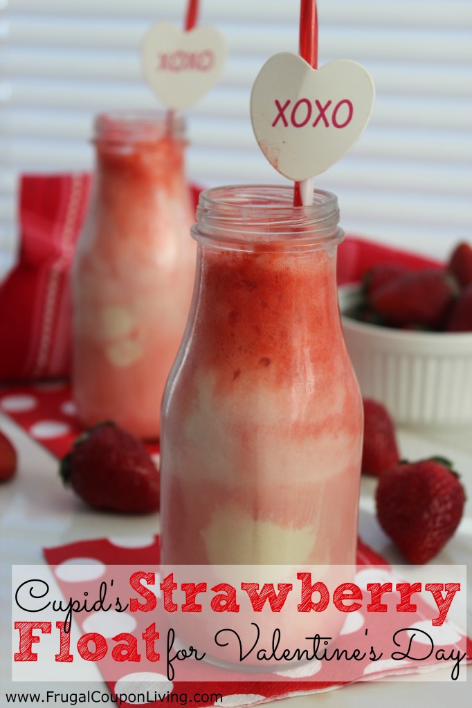 Cupid's Strawberry Float Recipe - Easy Valentine Kids Food Craft