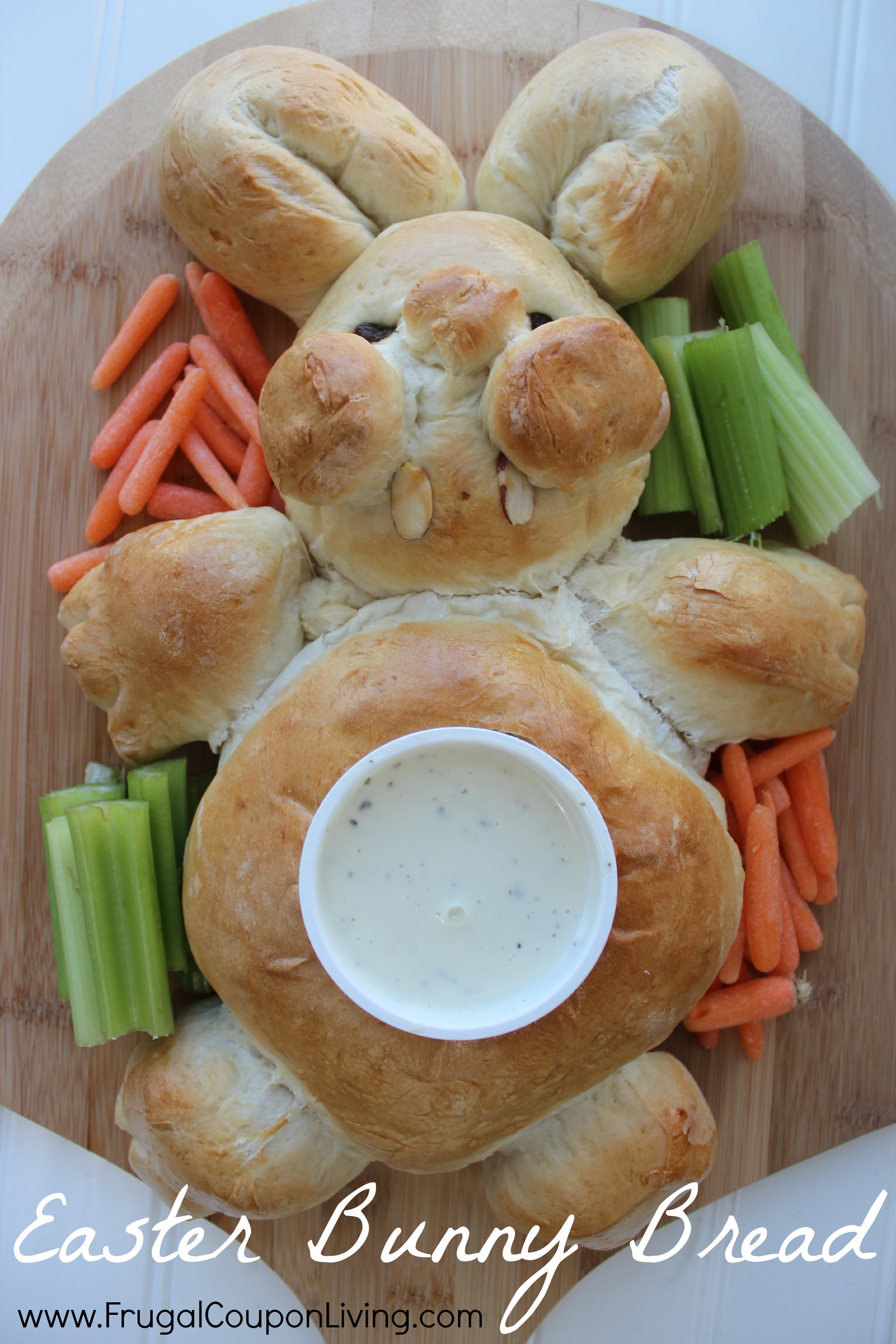 Easter Bunny Bread Recipe and Tutorial - Veggie Tray for Spring