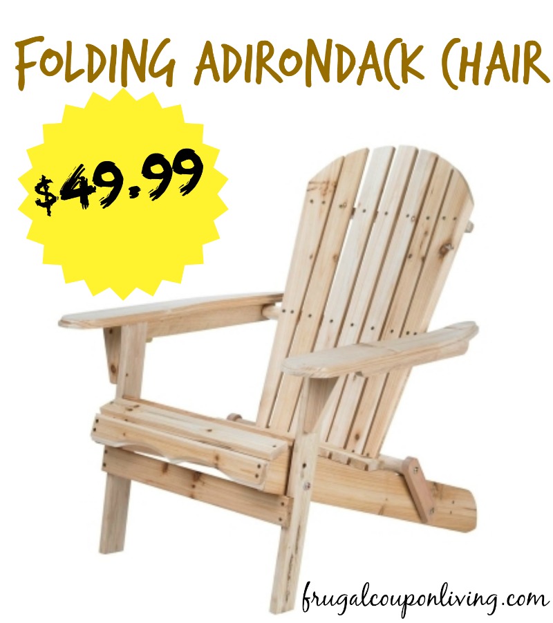 Adirondack Chair only $49.99 with FREE Shipping to Store