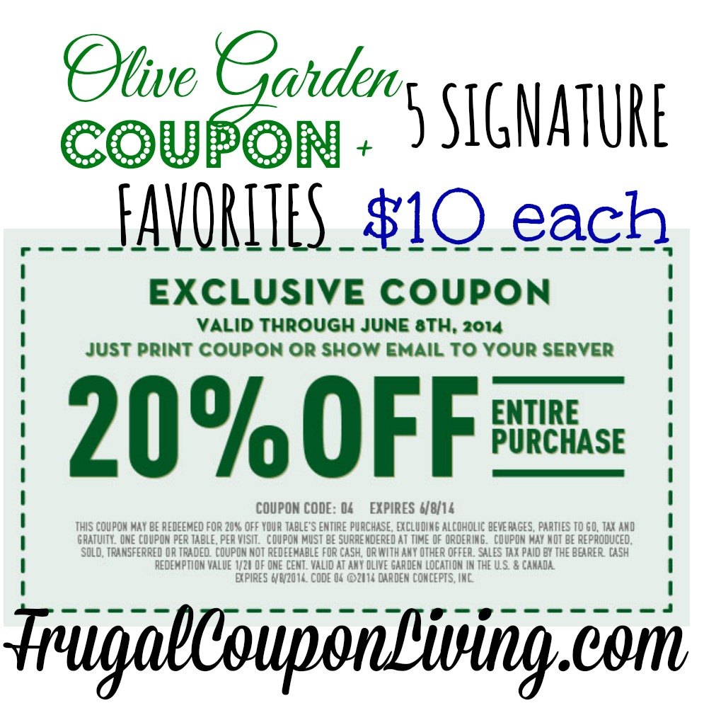 olive garden discount