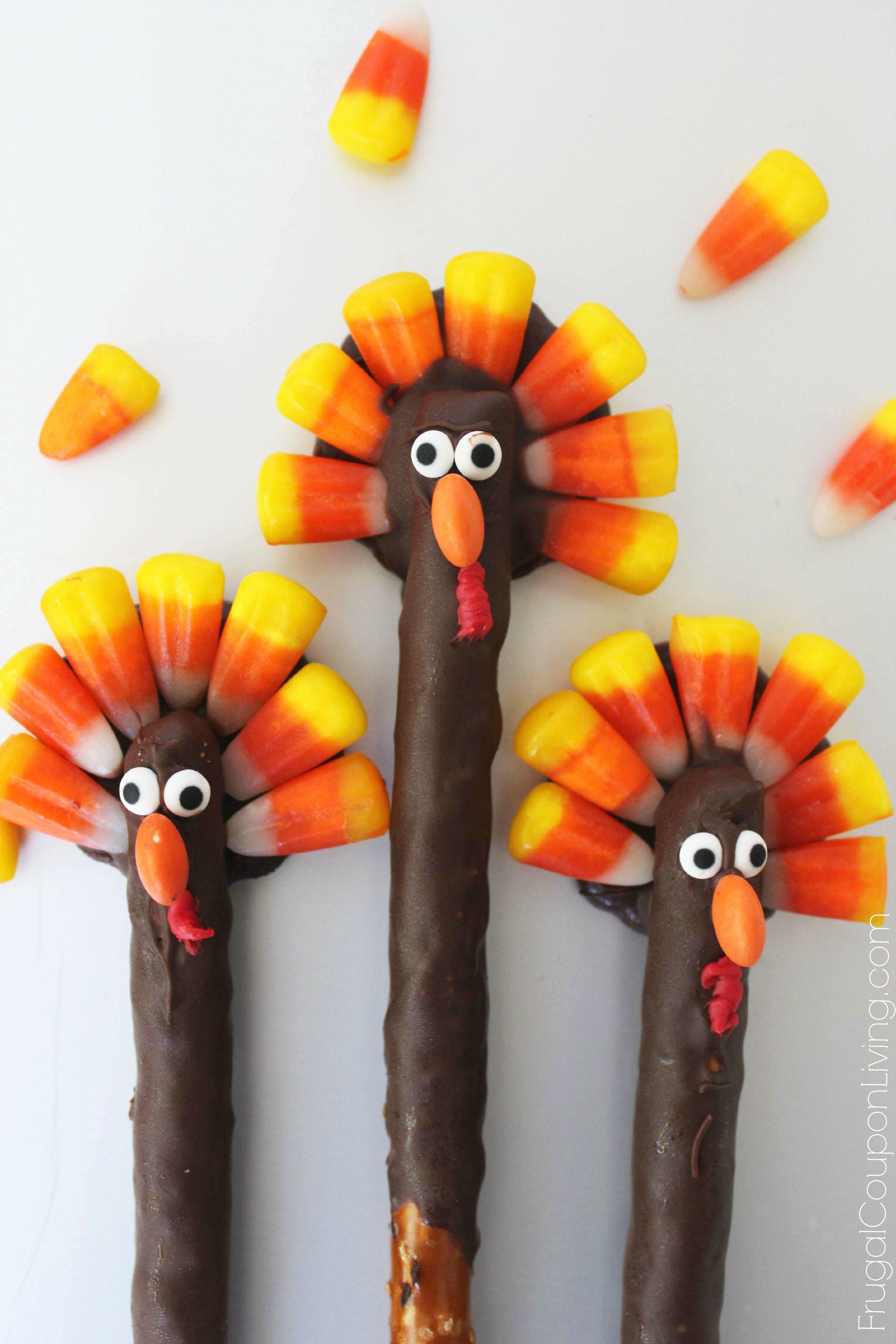 Turkey Pretzels - Thanksgiving Kids Food Craft