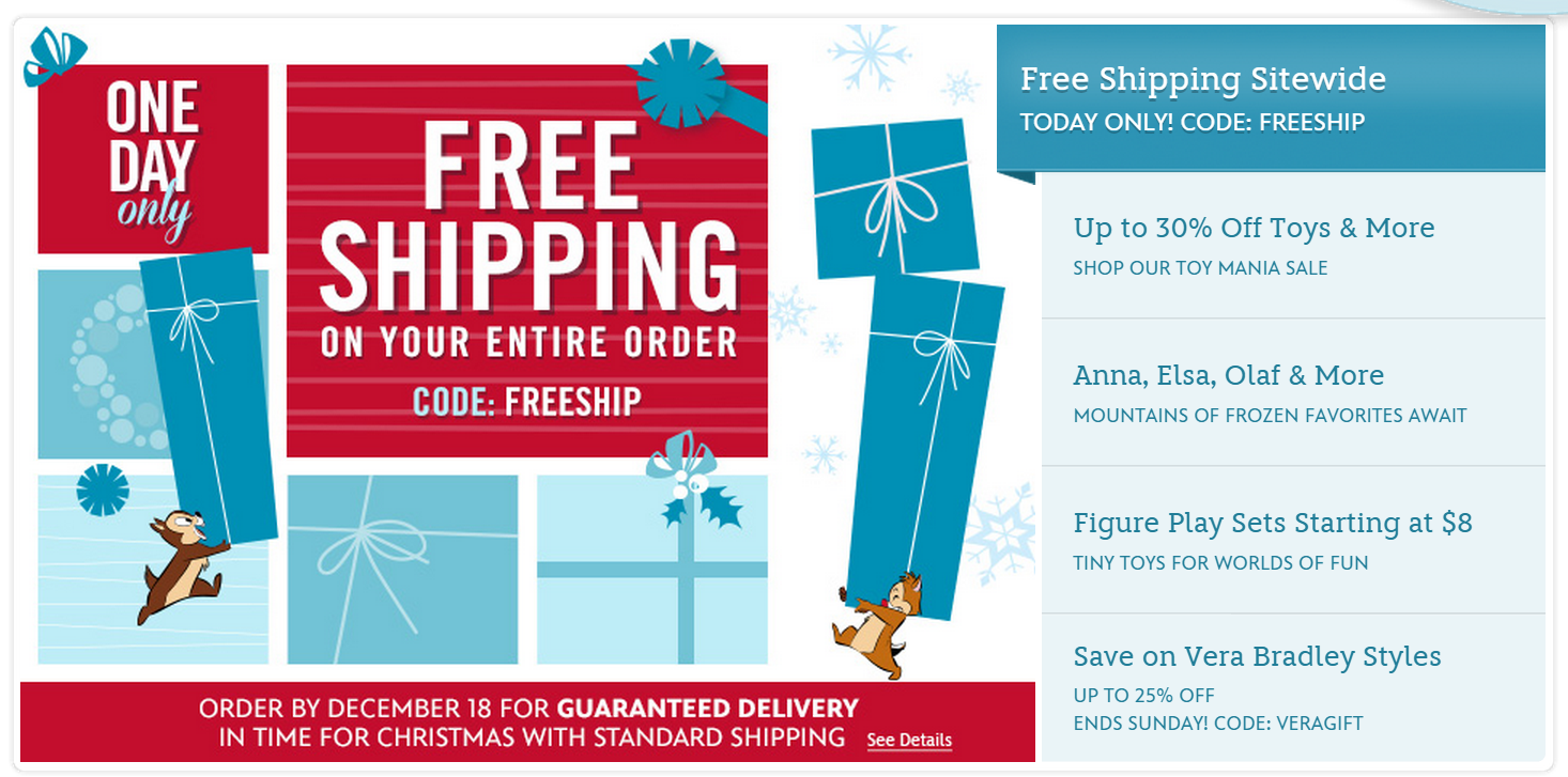 Disney Store Free Shipping Code