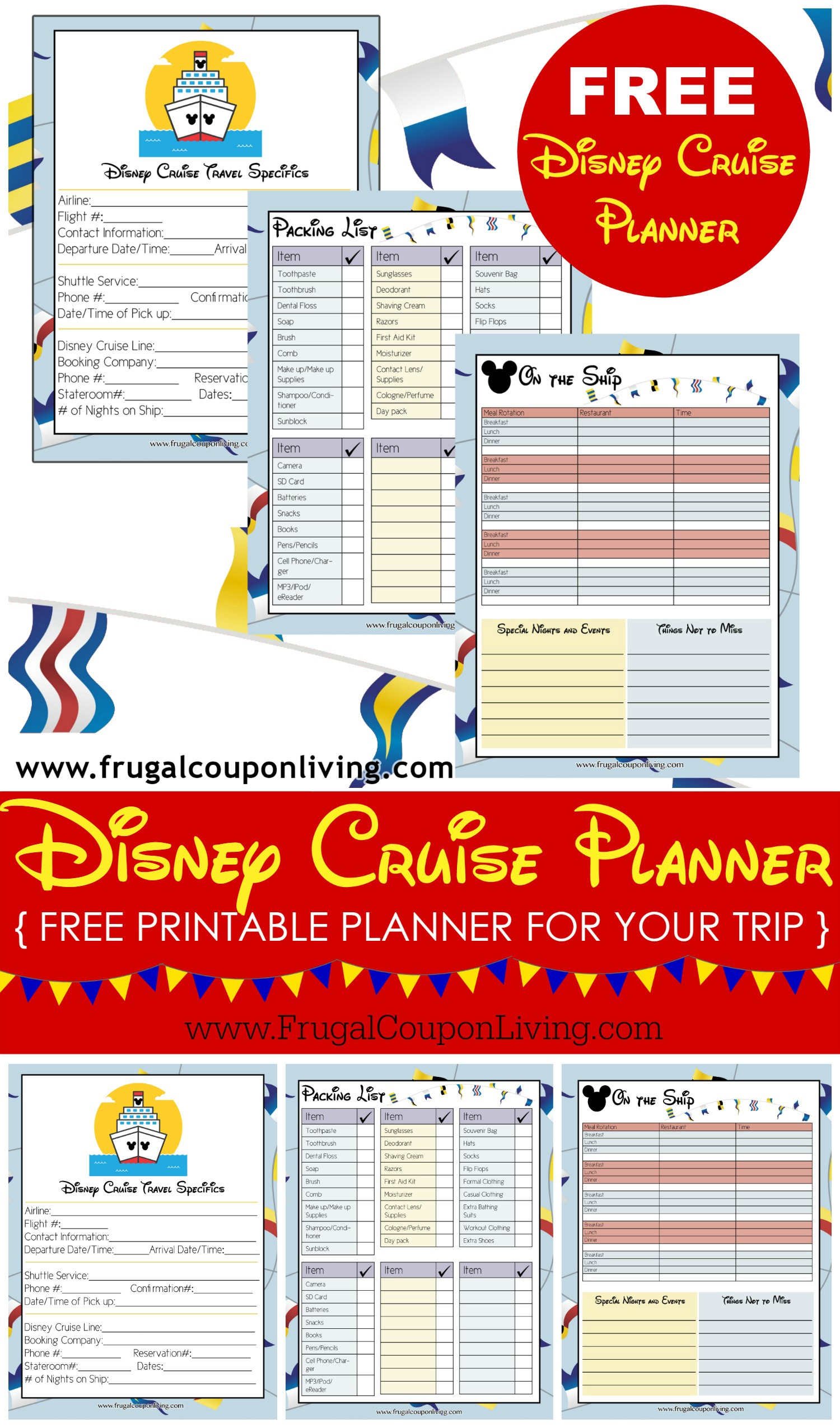 Free Printable Cruise Planner Template