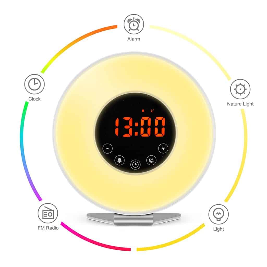Sunrise Simulator Alarm Clock with Night Light 29.97 from 80