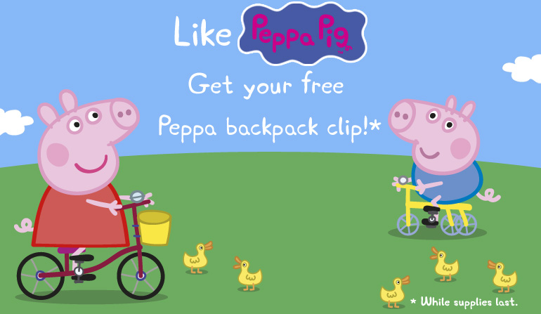 peppa pig backpack clip