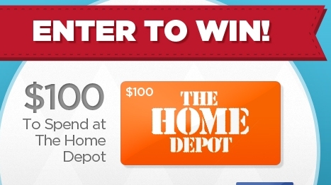 Enter to Win $100 Home Depot Gift Card