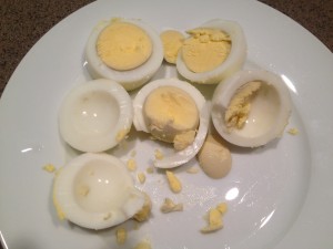 bad sliced eggs