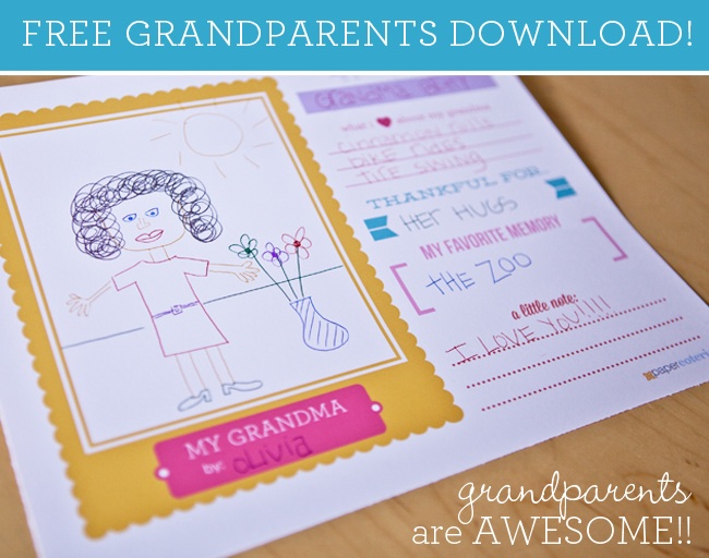 Grandparents' Day September 2013 - FREE Personalized Printable