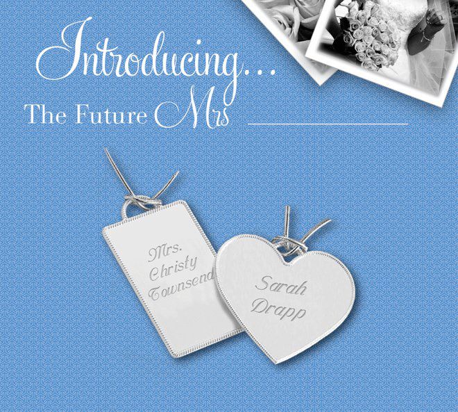 Free Engraved Keychain for Brides from Things Remembered