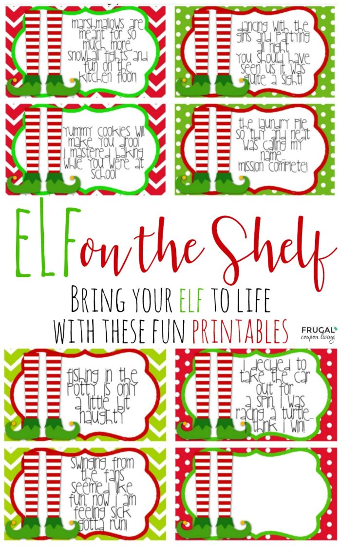 FREE Elf On The Shelf Printable Notes