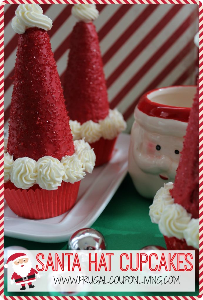Santa-Hat-Cupcakes-recipe-FRUGAL-coupon-living