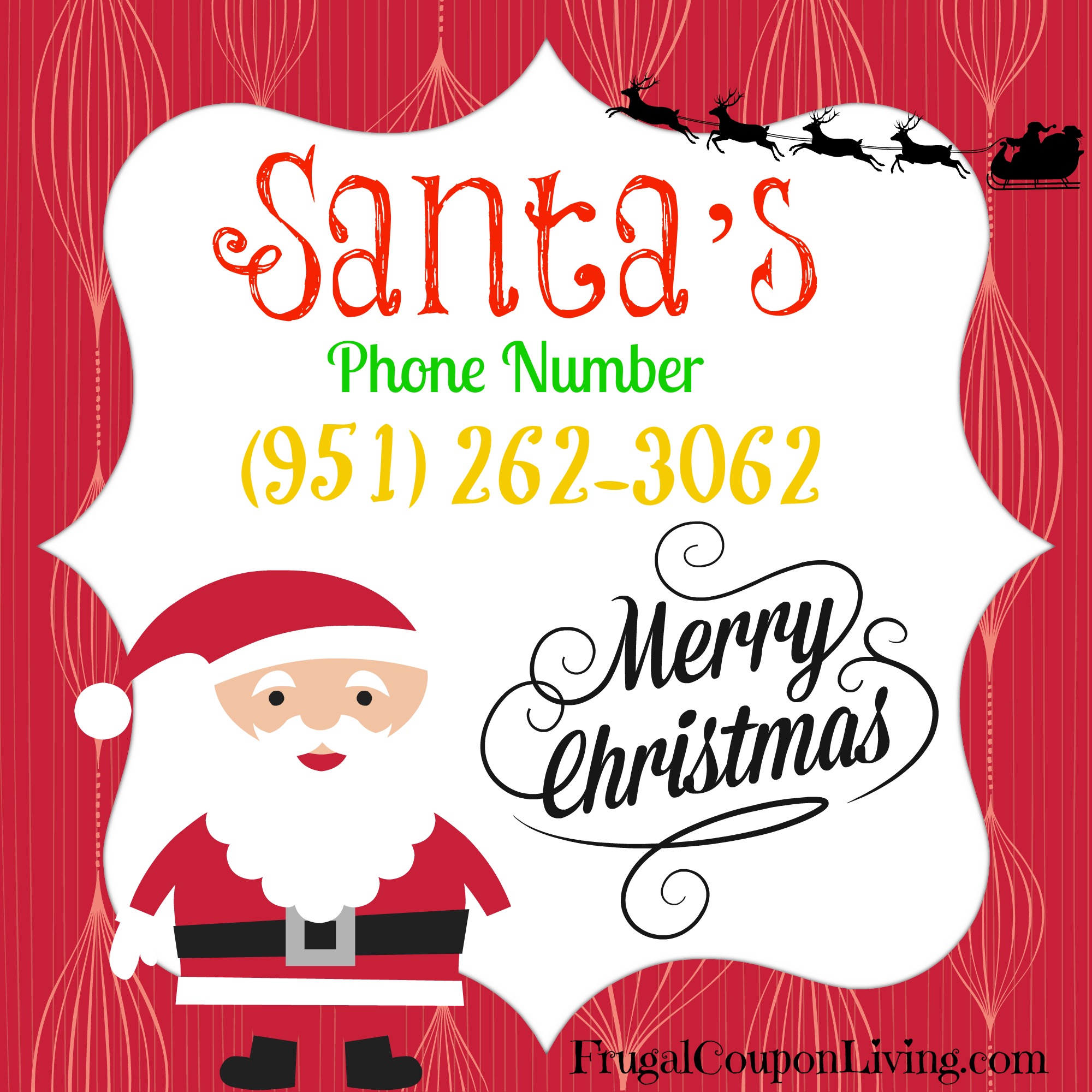 Santa's Phone Number | Call Santa for FREE - Pin It for Later!