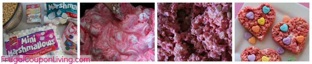 Conversation Hearts Valentine Rice Krispie Treats ingredients