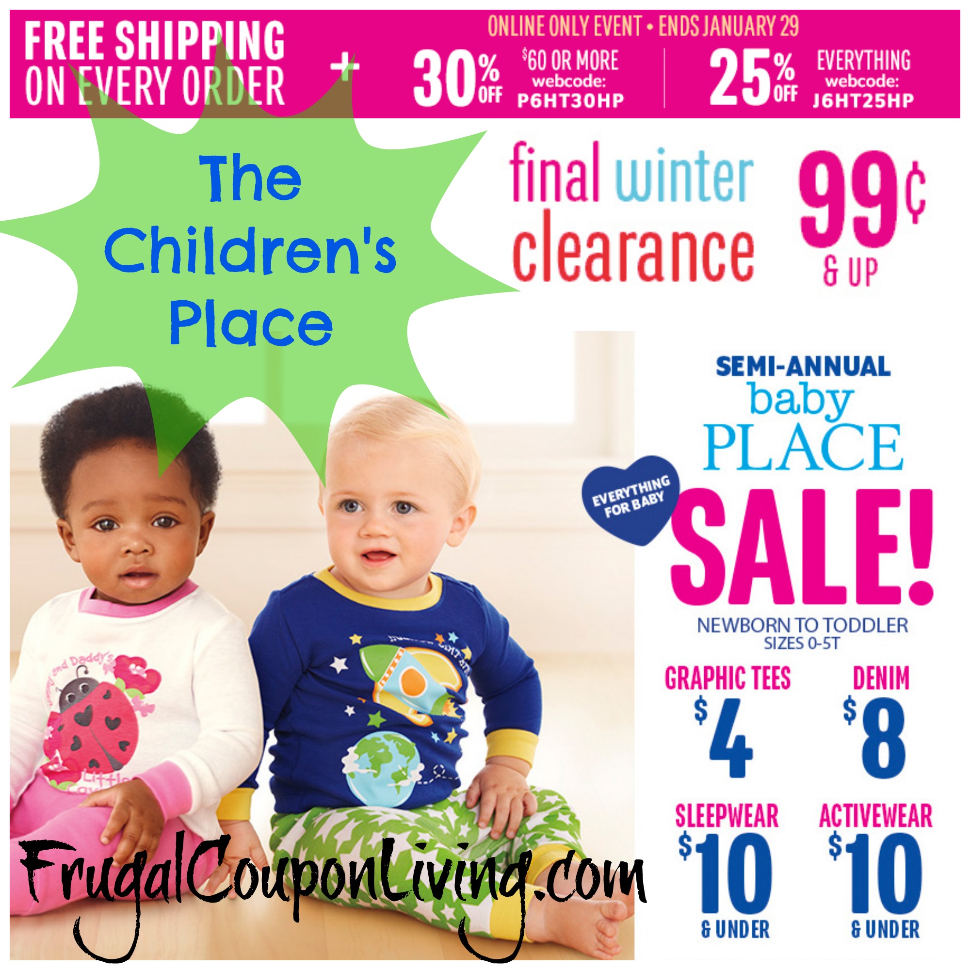 The Children's Place Save 25 up to 30 Off + Winter Sale & Baby Sale