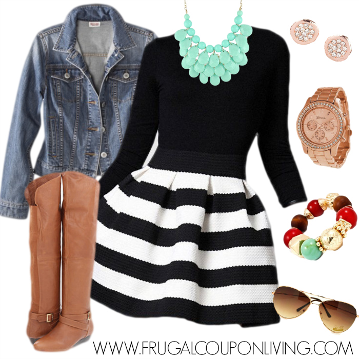 Black-White-Stripe-Dress