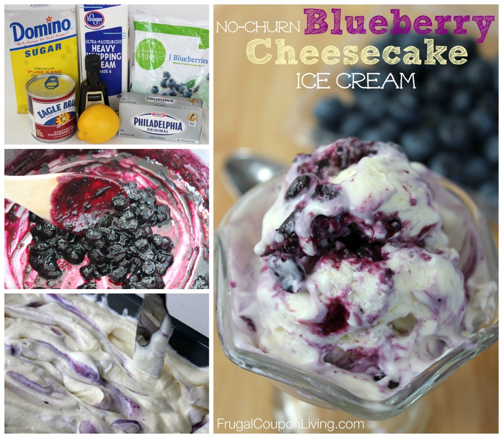 no-churn-blueberry-cheesecake-ice-cream-collage--frugal-coupon-living