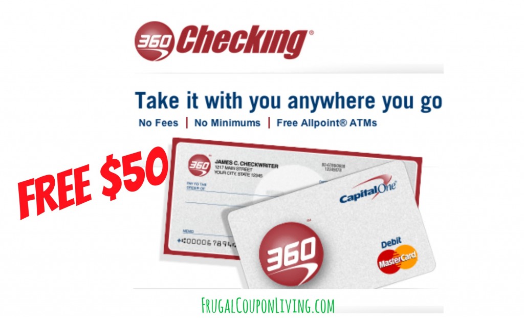 $50 Cash Back with 360 Checking from Capital One