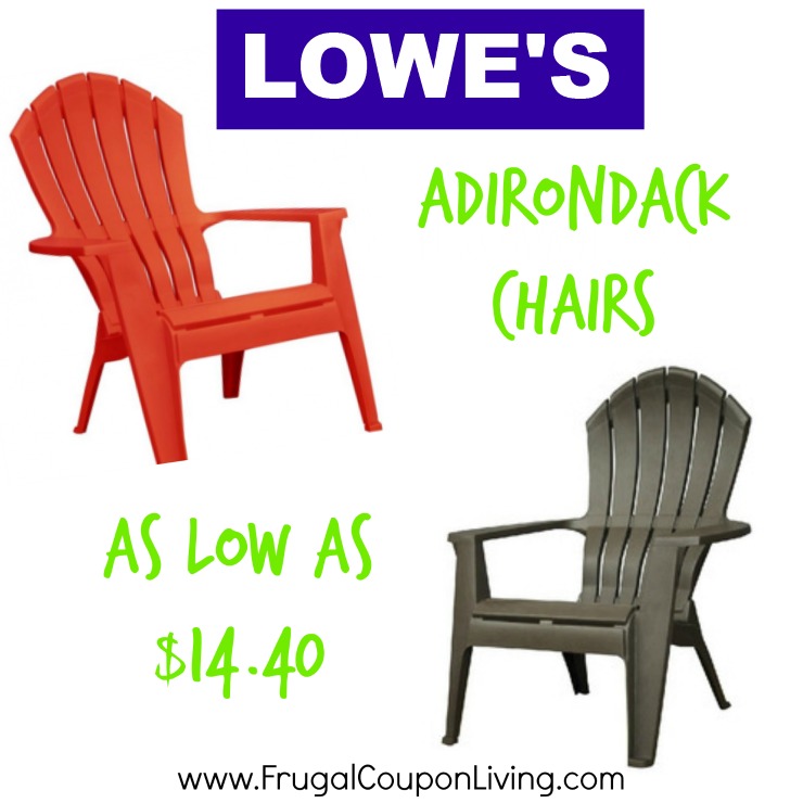 Adirondack Chairs As Low As 14 40 At Lowe S
