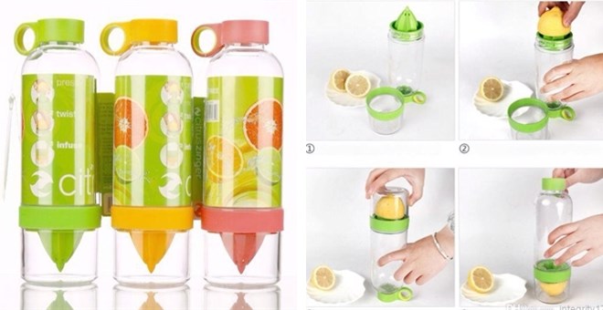 citrus infused water bottle