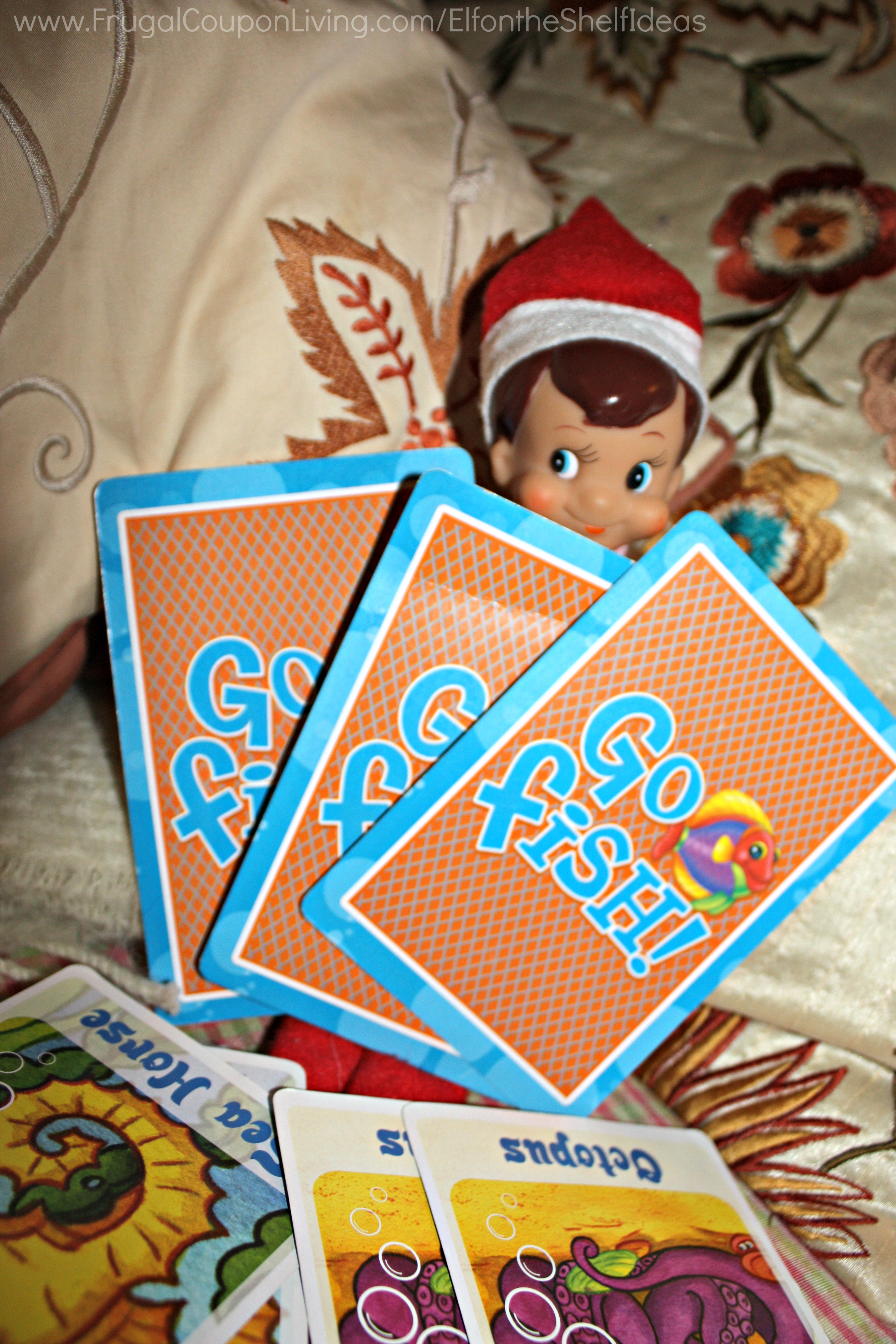 Elf on the Shelf  Ideas  Elf Plays Go Fish