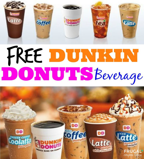 free dunkin' donuts beverage