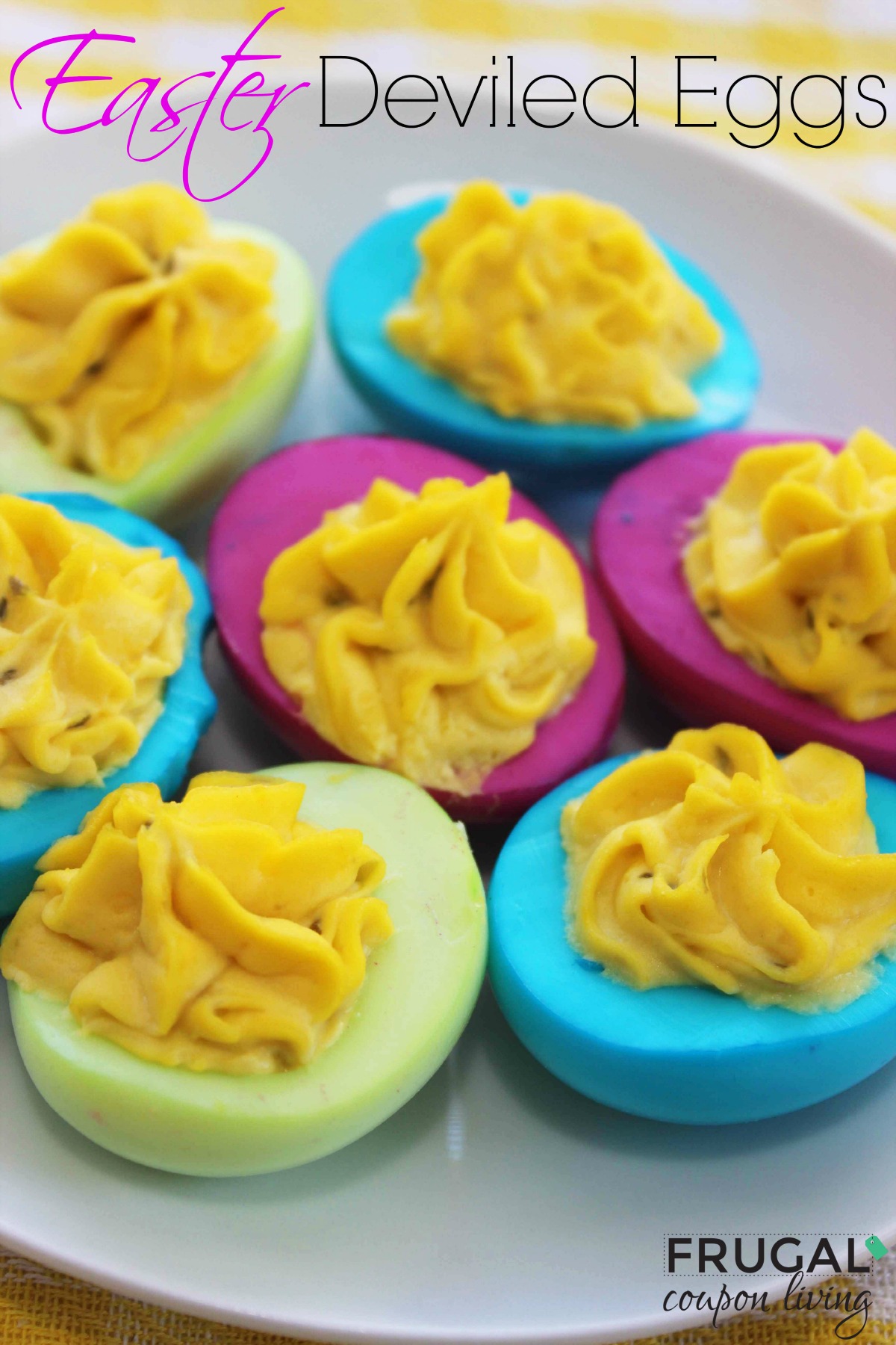 Easter Neon Deviled Eggs - Easy Colored Egg Tutorial