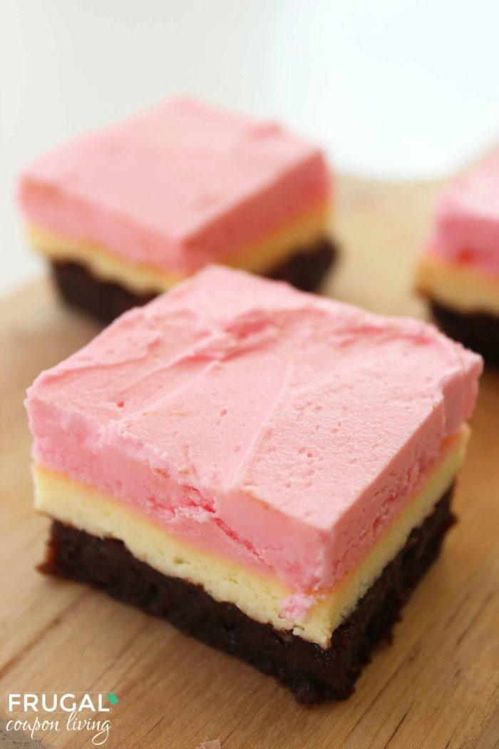 Neapolitan Cheesecake Brownies
