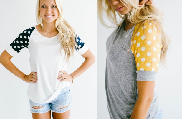 Polka Dot Baseball Tees