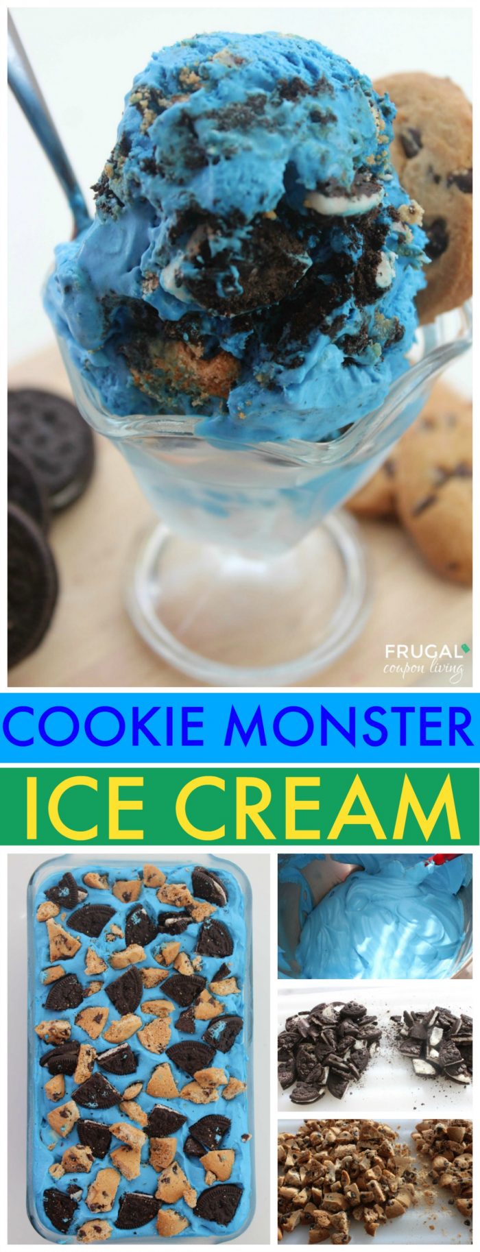 Easy Cookie Monster Ice Cream
