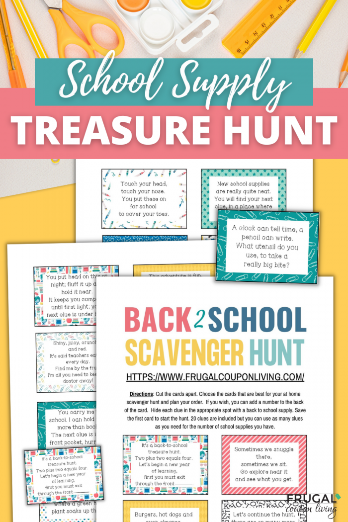 back to school treasure hunt clues for kids