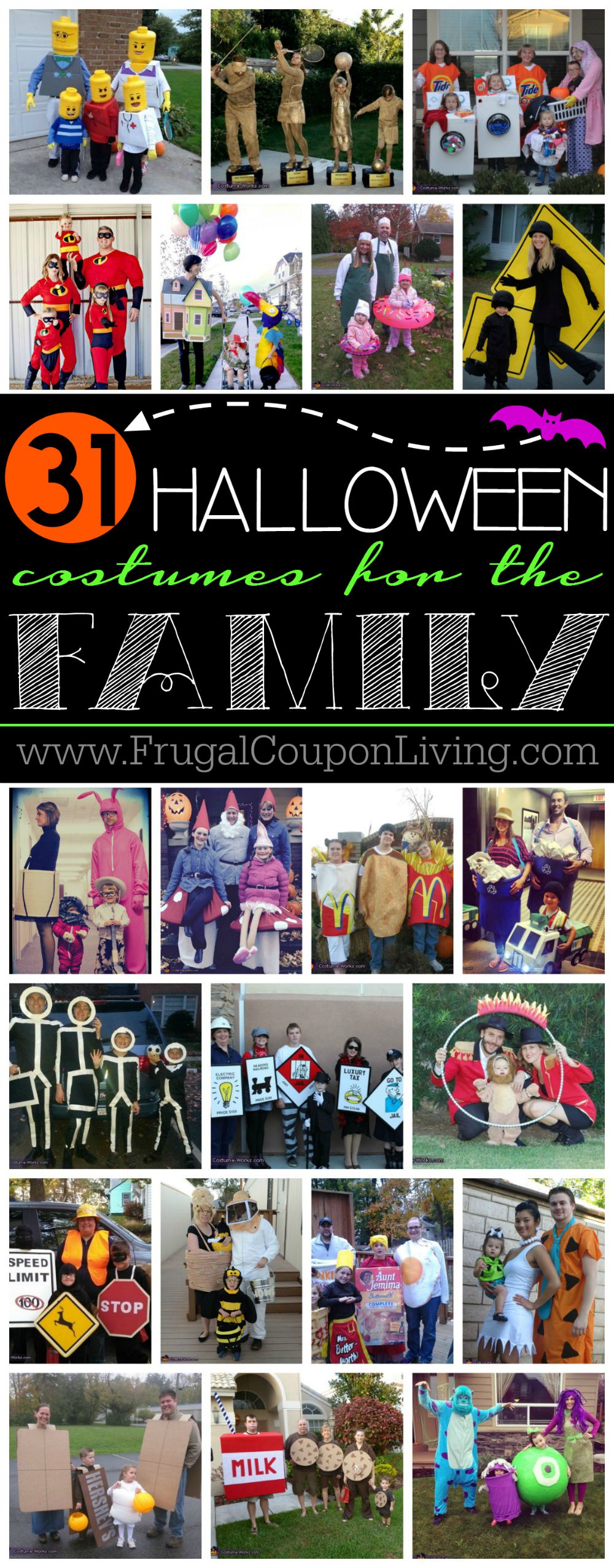 31 Family Halloween Costume Ideas on Frugal Coupon Living