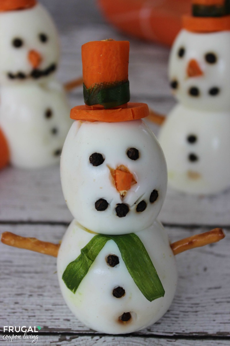 Hard Boiled Egg Snowman on Frugal Coupon LIving