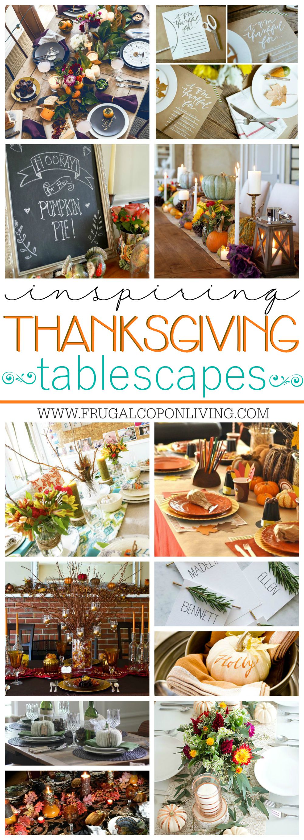 Inspirational Thanksgiving Tablescapes on Frugal Coupon Living