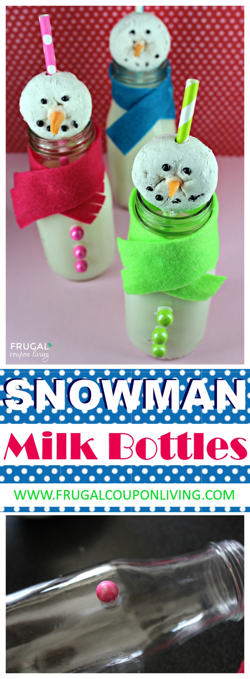 Snowman Milk Bottles Christmas Craft on Frugal Coupon Living