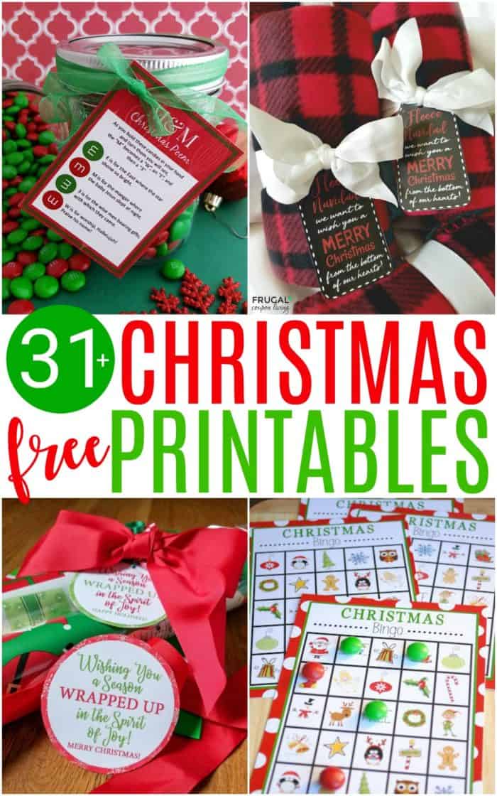 Free printables for Christmas