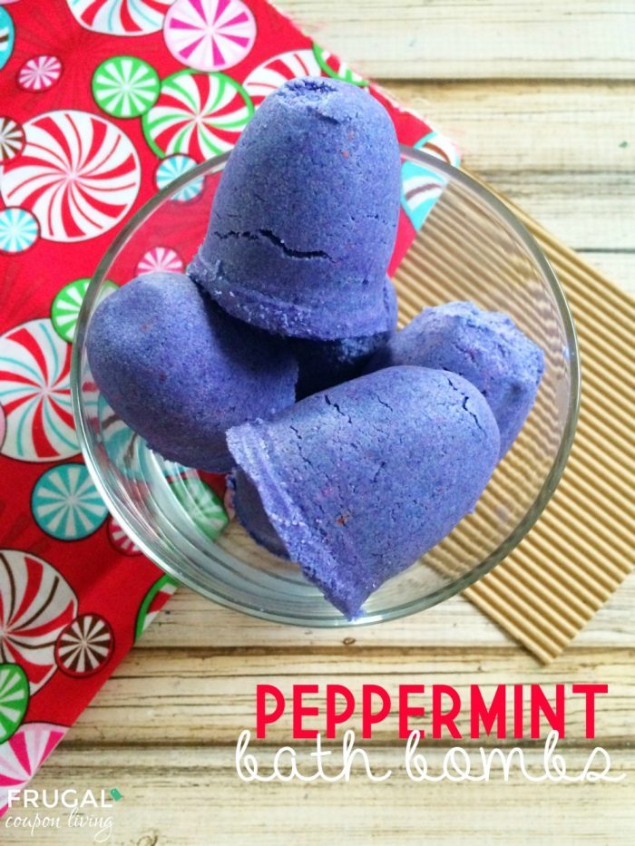 Peppermint Bath Bombs Vertical on Frugal Coupon Living