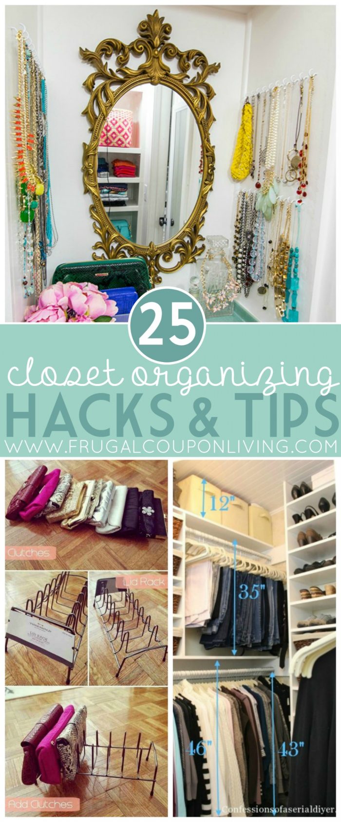 Closet Organizing Hacks Tips