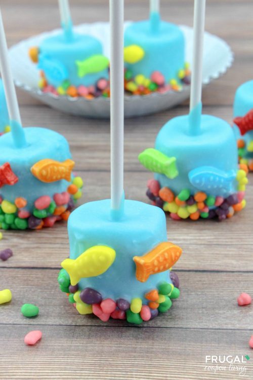 Under the Sea marshmallow Pops for a beach party
