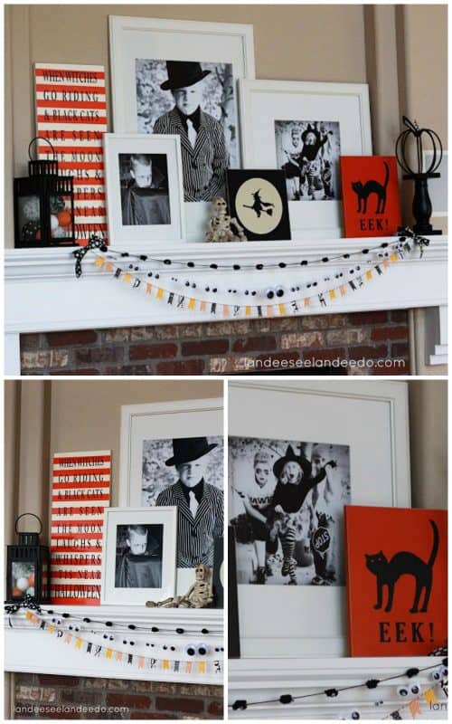 halloween-photograph-mantle-collage