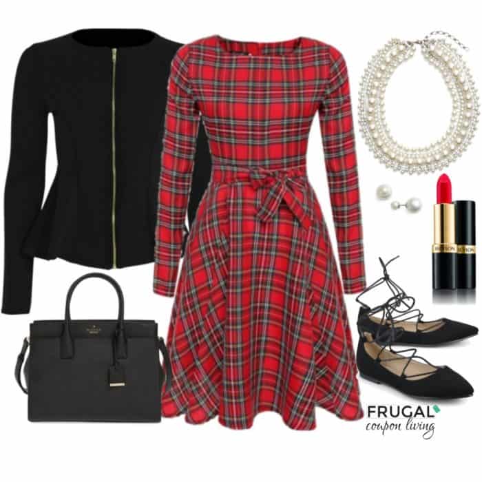 frugal-fashion-friday-red-plaid-holiday-outfit-frugal-coupon-living