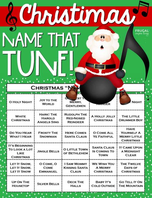Christmas Name that Tune Printable Game & Holiday Traditions