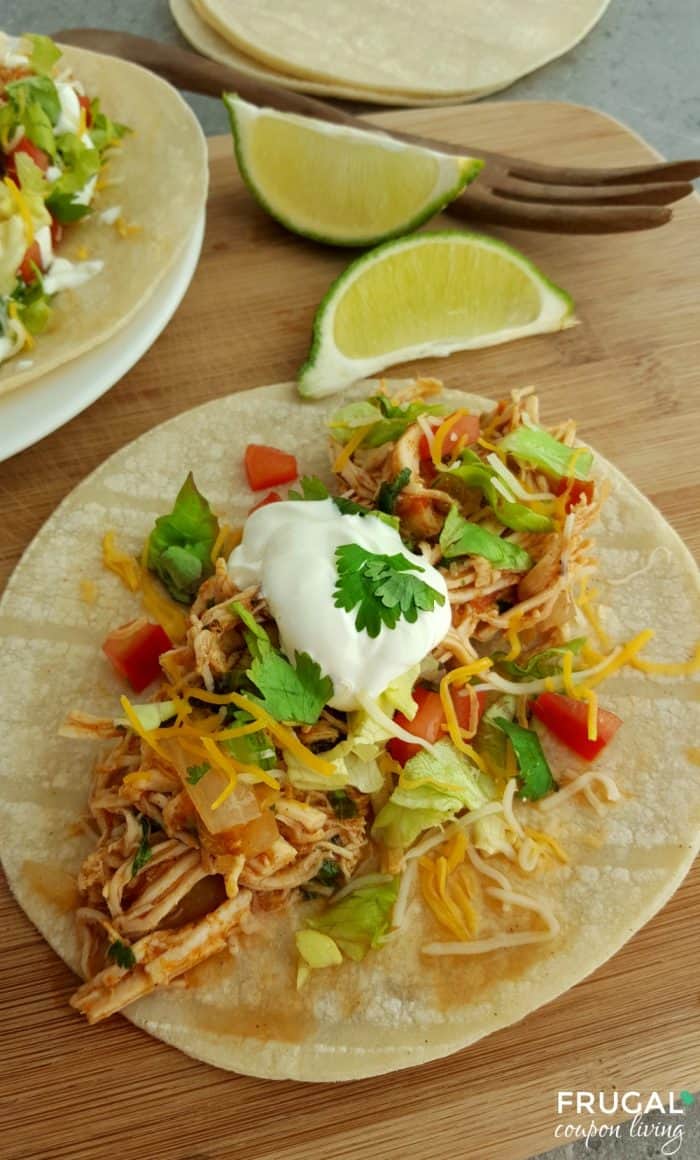SHREDDED CHICKEN TACOS IN THE SLOW COOKER