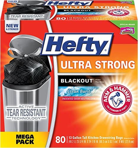 Hefty Ultra Strong Tall Kitchen Drawstring Trash Bags