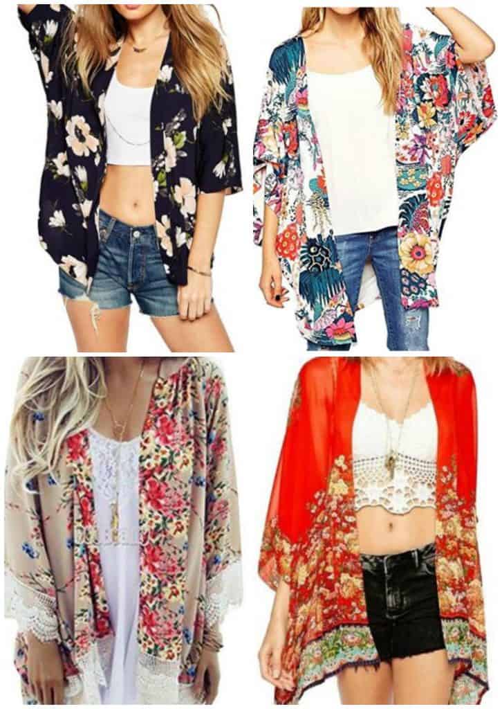 Sheer Floral Kimonos