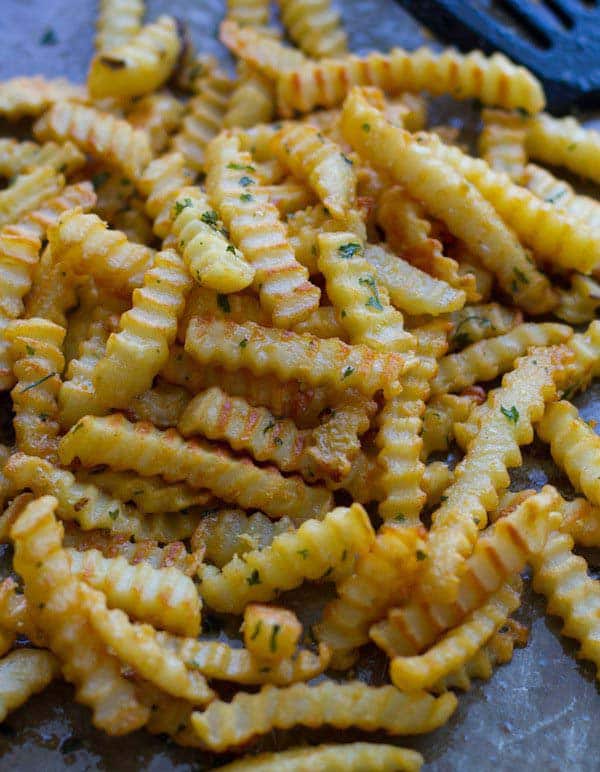 crinkled fries