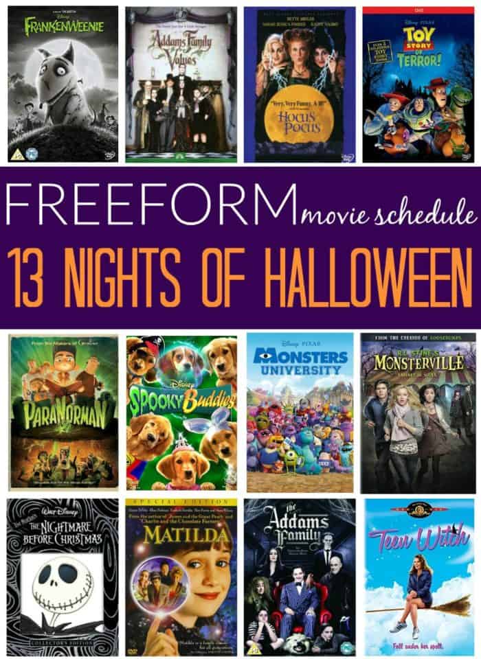 Freeform 13 Nights of Halloween 2017 Movie Schedule