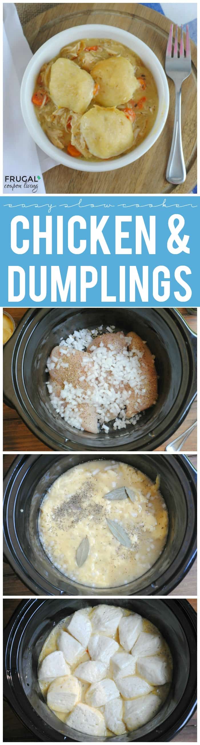 Easy Slow Cooker Chicken and Dumplings