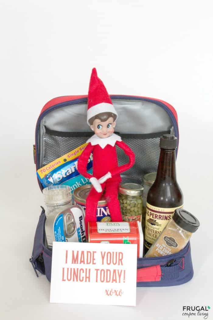  Elf  on the Shelf Ideas  Elf  Makes Lunch Lunch Printable
