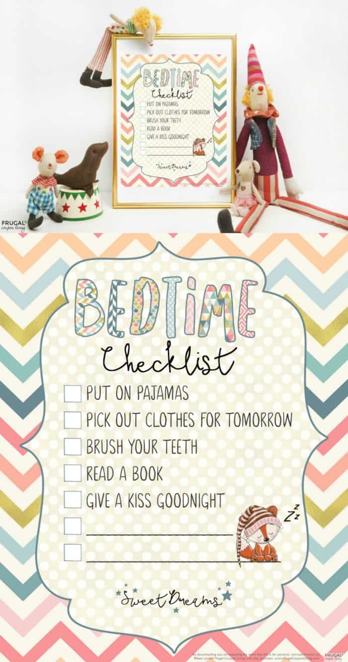 Bedtime Checklist Printable