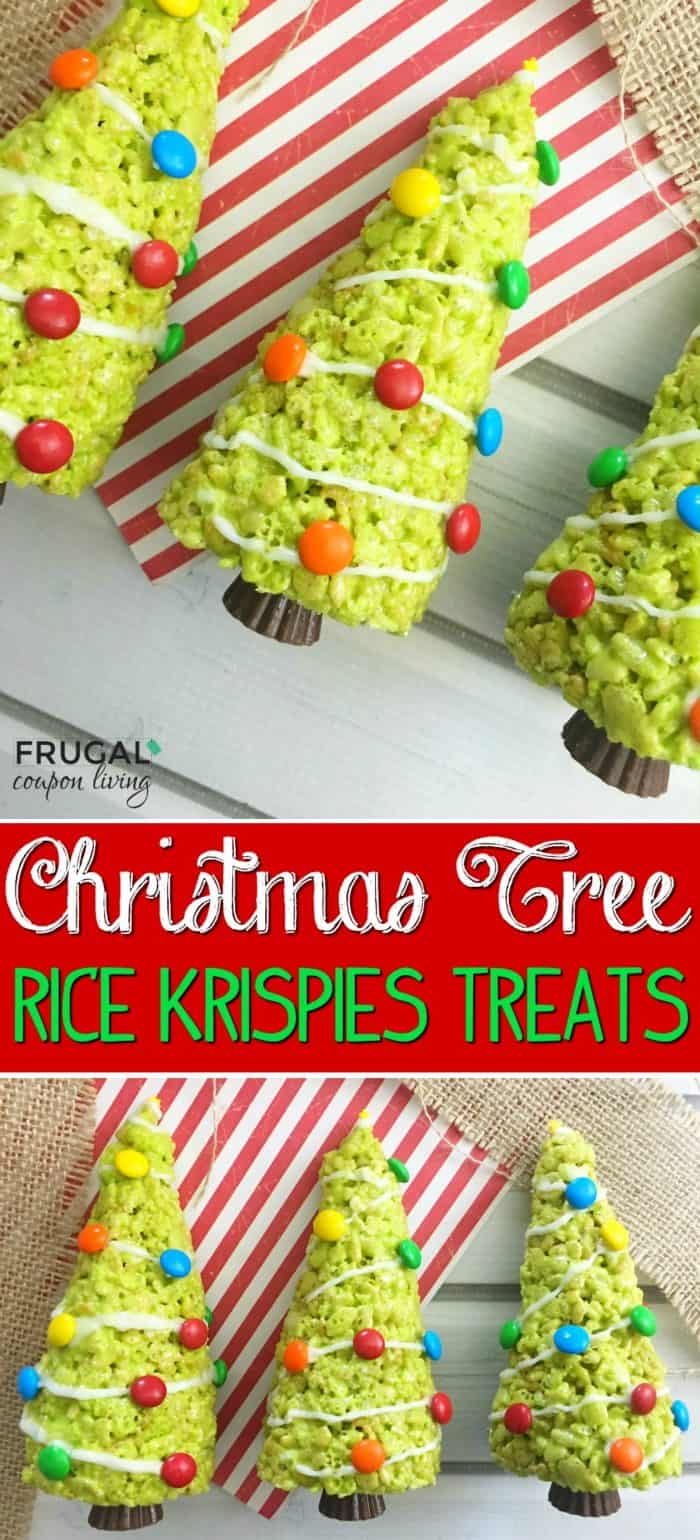 Christmas Tree Rice Krispies Treats - a Holiday Food Craft for the Kids